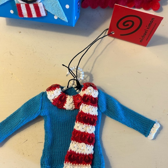 FAST SHIP Michael Simon Hand Stitched Beaded Mini Sequined Sweater NWT Box Incld - Picture 5 of 6